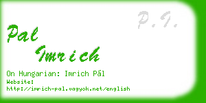 pal imrich business card