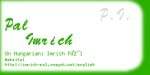 pal imrich business card